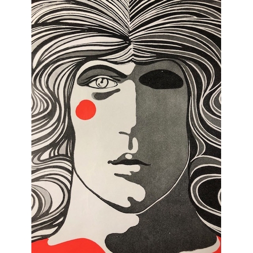 224 - Vintage poster for the Iconic musical Godspell, art work by Byrd, for the traveling production showi... 