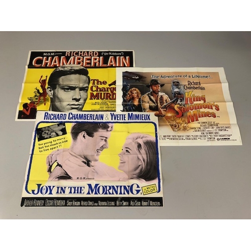 226 - Film Posters, three vintage Quad advertising posters , Richard Chamberlain 