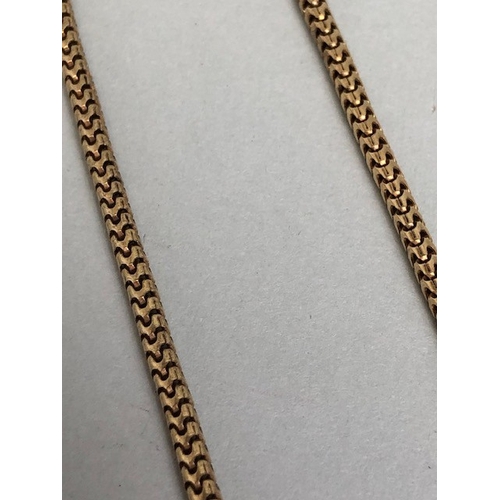 23 - 9ct Gold snake style watch chain with 9ct gold Albert, hallmarked to clasp and Albert approx 44cm in... 