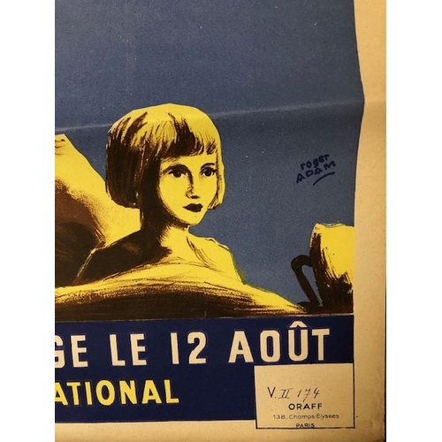 230 - Vintage advertising posters, WW2 poster issued in Nazi occupied France for the National Lottery for ... 