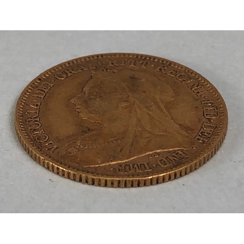 37 - Gold half sovereign, Queen Victoria, 1896