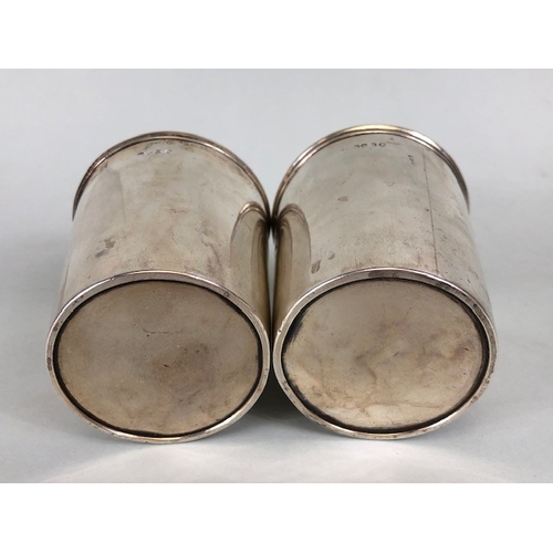 4 - Military Interest: Pair of Georgian Hallmarked Silver toasting cups each with the 2nd West India Reg... 