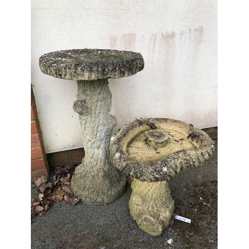 408 - Two tree effect bird baths (2)