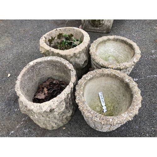 410 - Two pairs of concrete garden planters