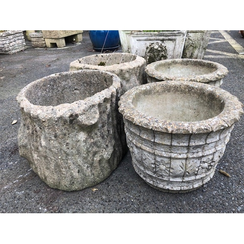 410 - Two pairs of concrete garden planters