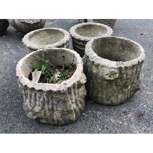 410 - Two pairs of concrete garden planters