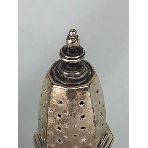 6 - Pair of silver hallmarked salt and pepper shakers hallmarked for Chester by maker Stokes & Ireland L... 