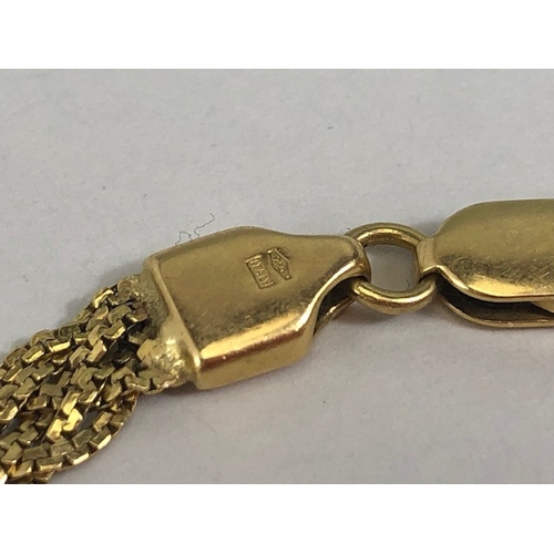 14 - 18ct Gold twist design bracelet A/F approx 19cm in length and 9.6g
