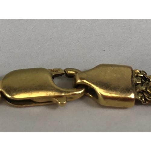 14 - 18ct Gold twist design bracelet A/F approx 19cm in length and 9.6g