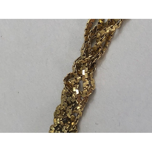 14 - 18ct Gold twist design bracelet A/F approx 19cm in length and 9.6g