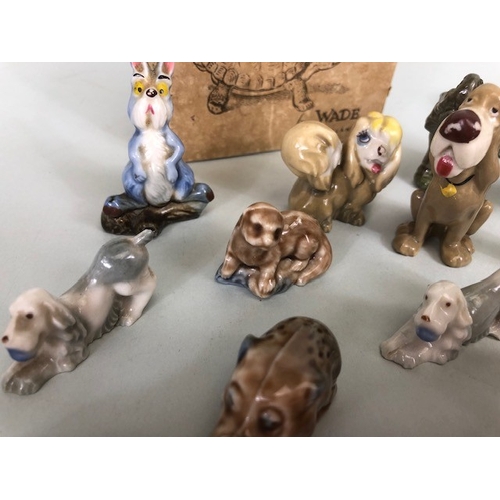 148 - Vintage Wade collection of whimsies, cartoon characters, and animals