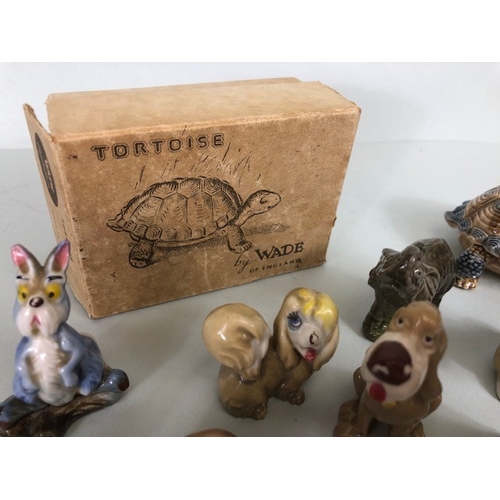 148 - Vintage Wade collection of whimsies, cartoon characters, and animals