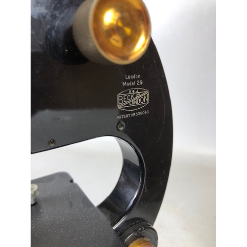 189 - Antique and vintage Microscopes, E Leitz Wetzlar Microscope 138678, in its wooden case, and a Becks ... 