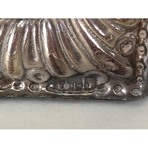 82 - Antique and vintage silver, two photo frames mounted in hallmarked silver, one with floral decoratio... 