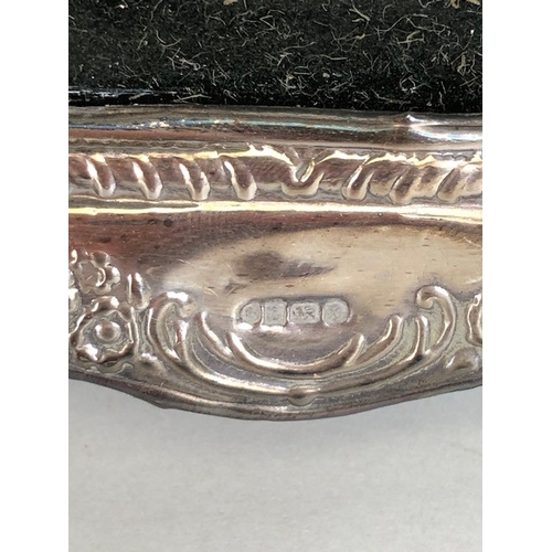 82 - Antique and vintage silver, two photo frames mounted in hallmarked silver, one with floral decoratio... 