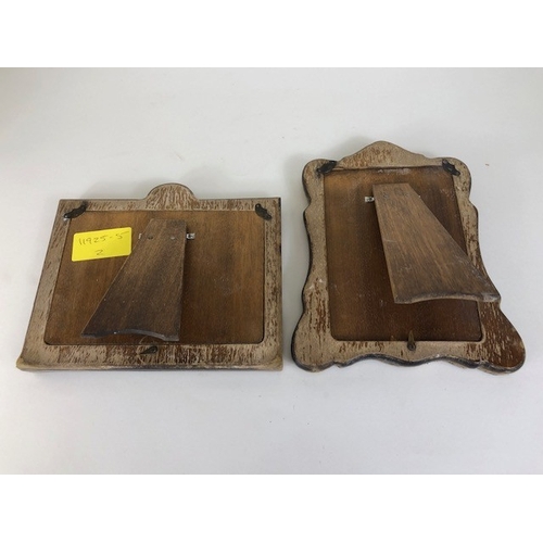 82 - Antique and vintage silver, two photo frames mounted in hallmarked silver, one with floral decoratio... 