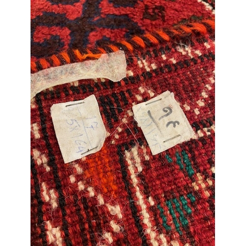 Oriental Rugs, vintage hand made Kayam wool rug, red background with ...