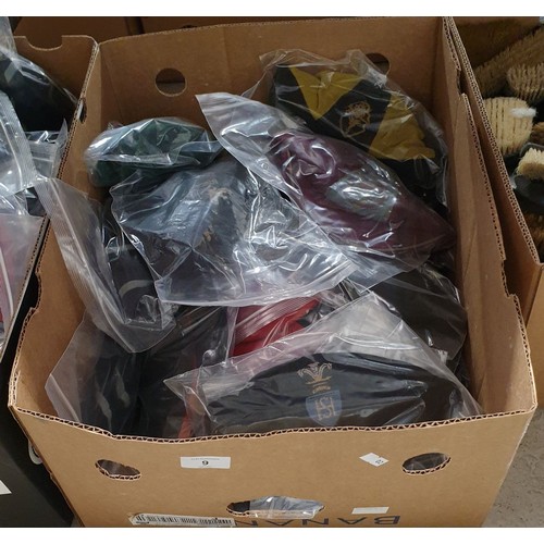 9 - A quantity of vintage school caps.