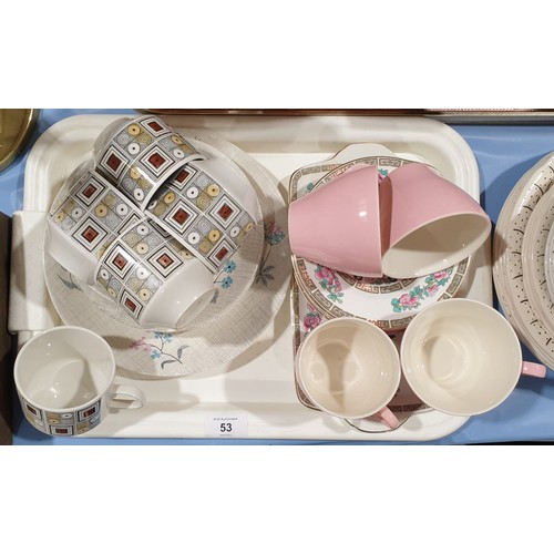 53 - Retro ceramics including Meakin. No in house shipping, please organise collection or your own shippi... 