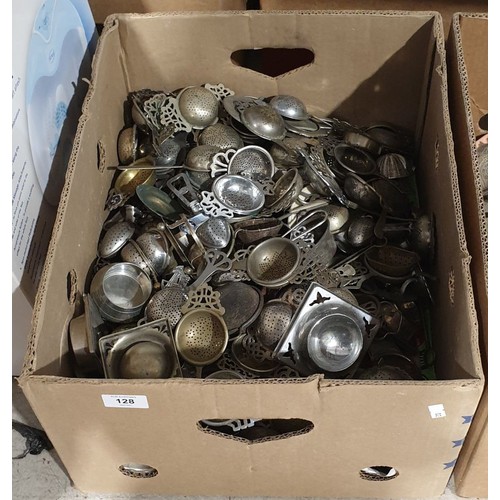 128 - A box of tea strainers. No in house shipping, please organise collection or your own shipping.