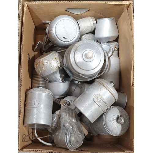 30 - A box of vintage kitchen ware including retro canisters. No in house shipping. Please arrange collec... 