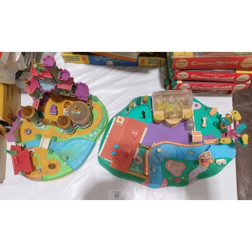 33 - Two vintage Polly Pocket play sets.