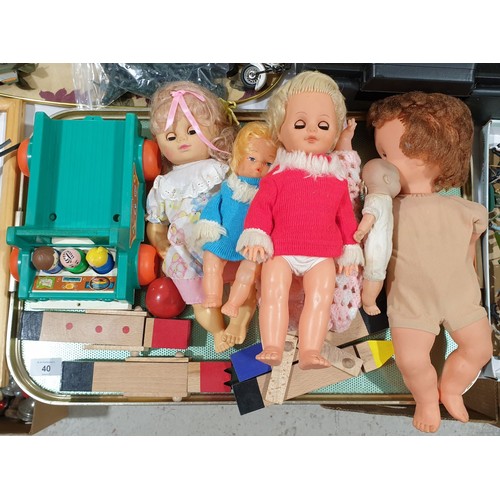 40 - Vintage dolls and other toys.