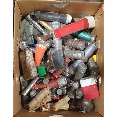 48 - A box of vintage torches.