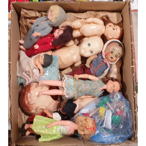 66 - Vintage dolls and doll parts.