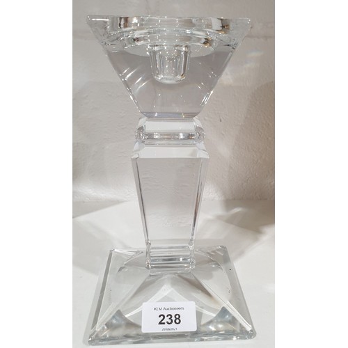 238 - A crystal candlestick, height 8.25