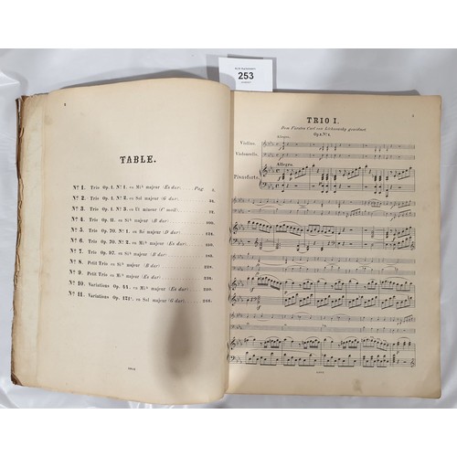 253 - A vintage Beethoven music score book.