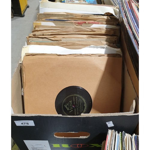 478 - A box of 78s. No in house shipping. Please arrange collection or a shipper.