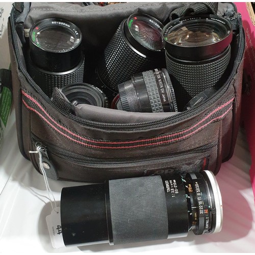44 - A selection of camera lenses.