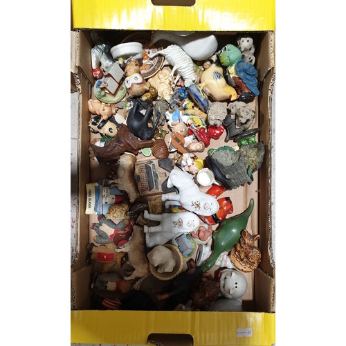 57 - A box of small ornaments. No in house shipping. Please arrange your own collection or packing and sh... 