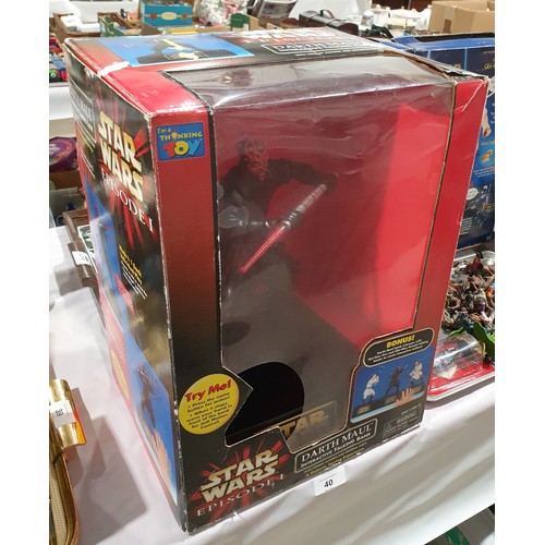 40 - A boxed Star Wars Darth Maul Interactive Talking Money Box.

UK Shipping £14.