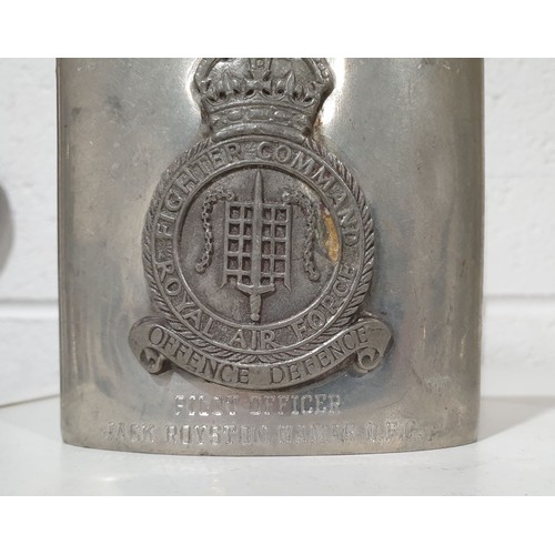 254 - A pewter tankard commemorating the Battle of Britain engraved with the name of 