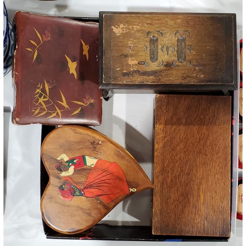 185 - Four vintage wooden boxes.

UK shipping only, £14.