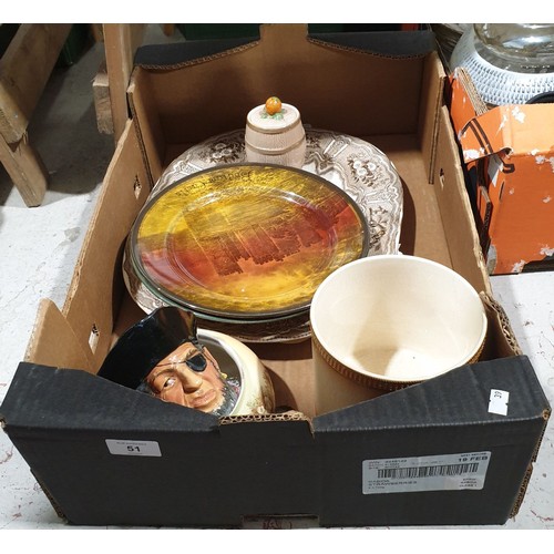 51 - A box including two Royal Doulton series ware plates. No shipping. Arrange collection or your own sh... 