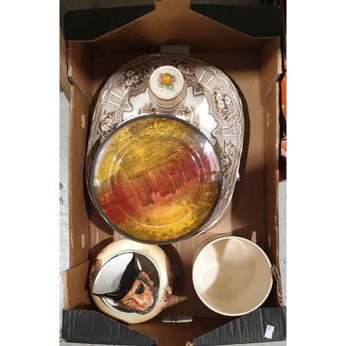 51 - A box including two Royal Doulton series ware plates. No shipping. Arrange collection or your own sh... 