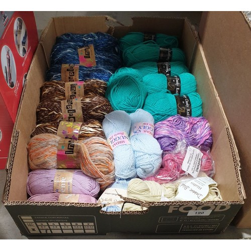 190 - A box of wool.

UK shipping £14.