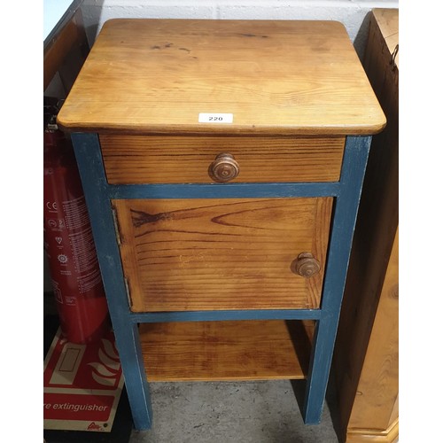 220 - A pine nightstand, height 26