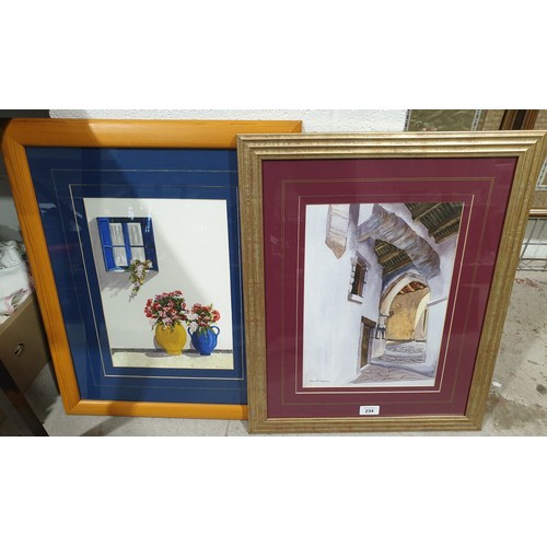 234 - Two framed watercolours by Ruth McDougall. No shipping. Arrange collection or your own packer and sh... 