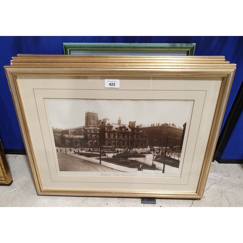 422 - Five framed photographs of Bradford, 10.5