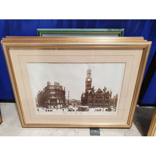 422 - Five framed photographs of Bradford, 10.5