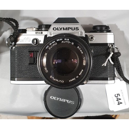 544 - An Olympus OM10 camera with an Olympus 50mm lens.

UK shipping £14.