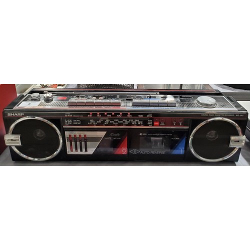 5 - A vintage Sharp WQ-582 boom box. No Shipping. Arrange collection or your own packer and shipper, ple... 