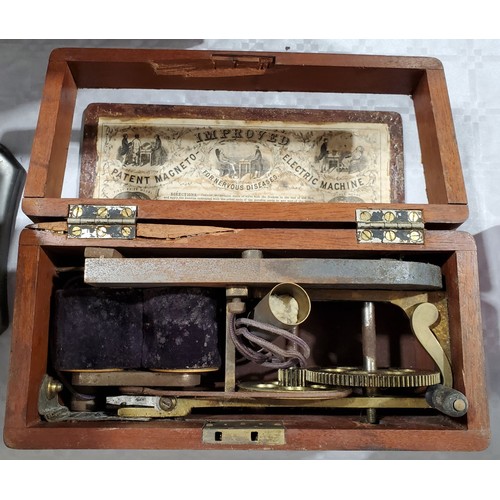 7 - An antique Magnito-electric therapy machine A/F, width 10.25
