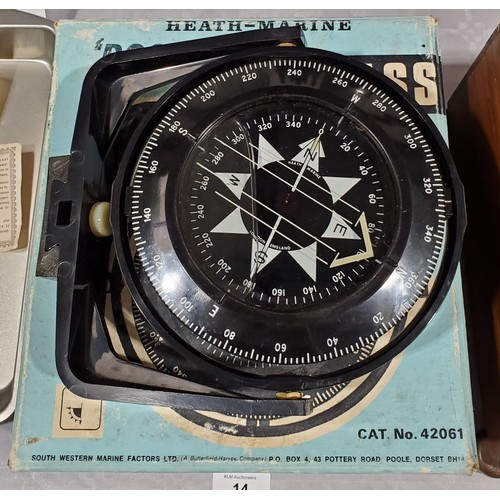 14 - A Heath-Marine boson compass. 

UK shipping £14.
