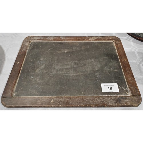 18 - A vintage slate chalk-board. 8.5