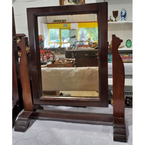 19 - Two antique swing toilet mirrors, the tallest 21.5